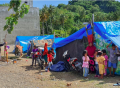 Evacuation camp in Mamuju. Each tent houses several families (February 5, 2021)