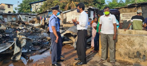Mr. Firzan Hashim, Country Director - A-PAD SL, speaks to authorities at the emergency site 