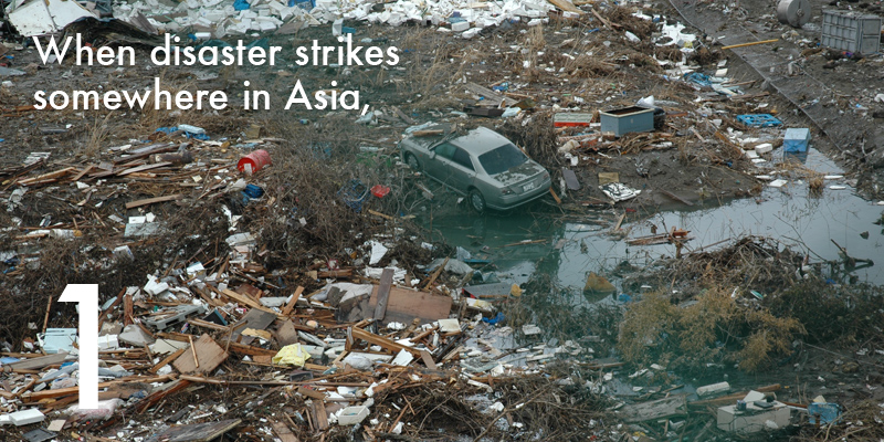 When disaster strikes somewhere in Asia,